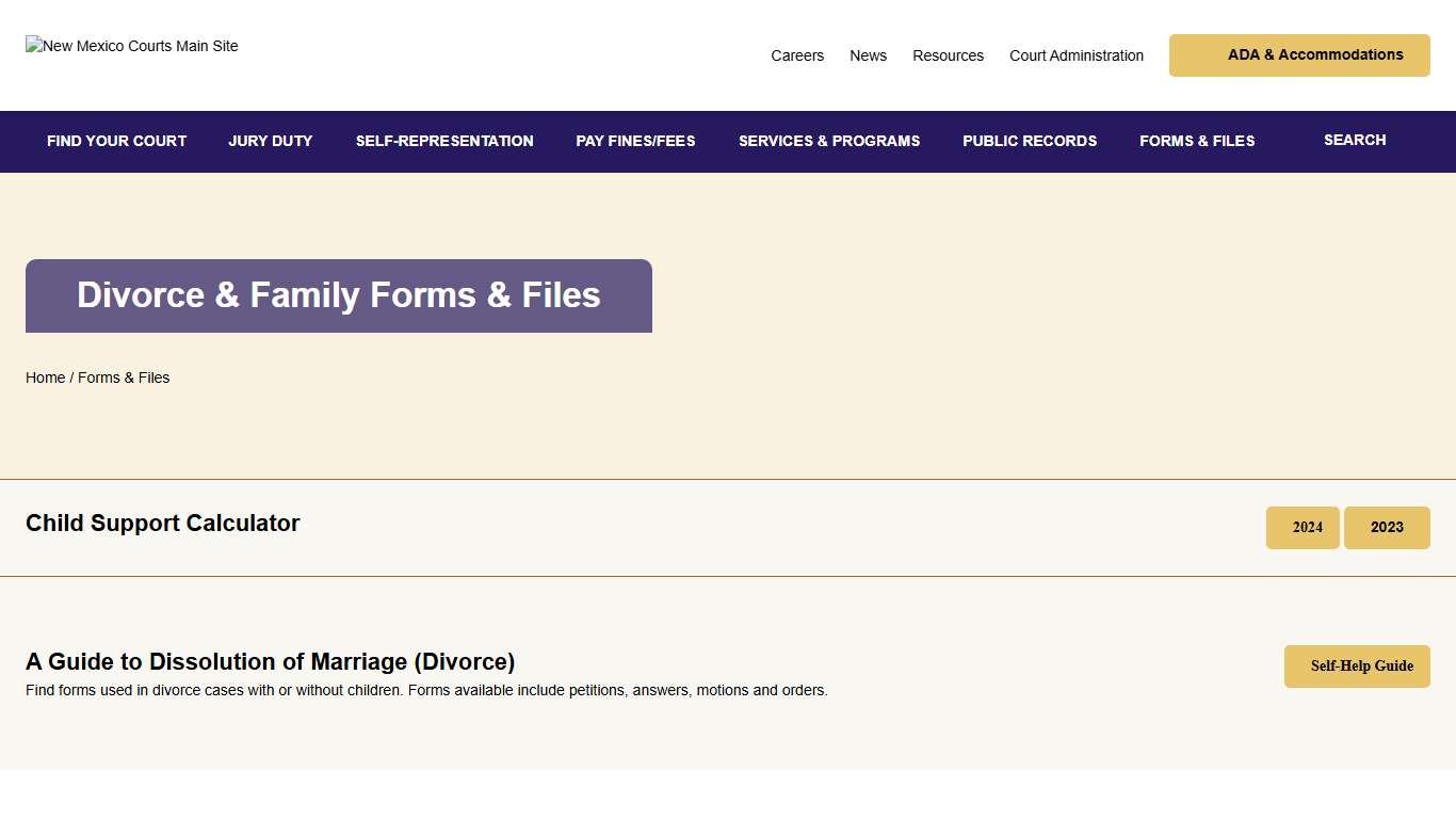 Divorce & Family - New Mexico Courts